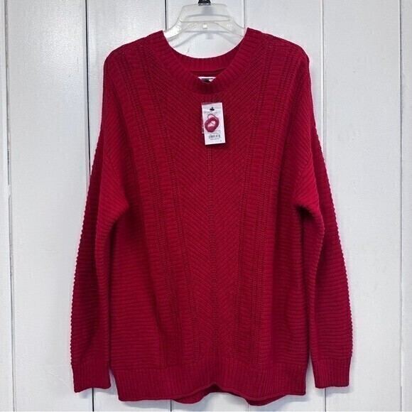 NWT, Sonoma Women’s Sweater, Long Sleeves, Size‎ L, Red - Picture 1 of 7